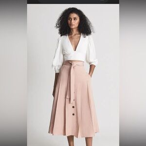 Reiss Blush A-Line Skirt
